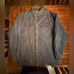 Harley-Davidson Lone Wolf Jean Jacket - Gray Flannel Lined - Large